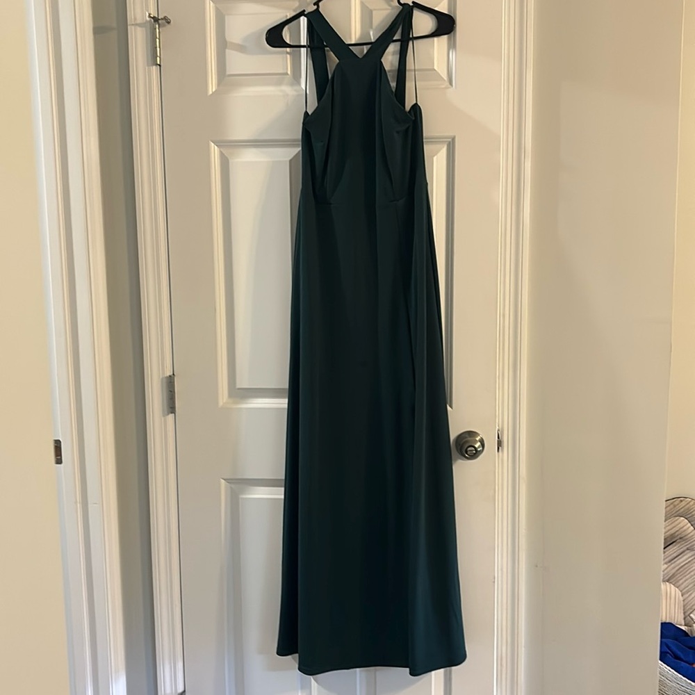 Hunter Green bridesmaids dress